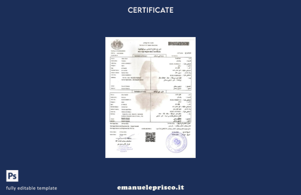 modello di certificato di matrimonio del governo pakistano del Sindh Pakistan  1